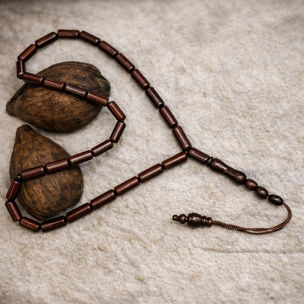 سبحة كوك كبسولة غامق 33 خرزة مقاس 16 مللي - الصورة 3