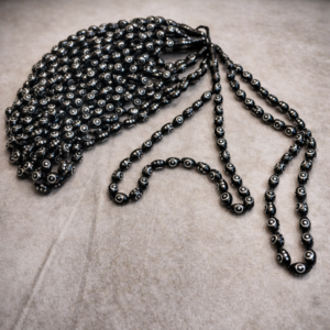 سبحة كوك بيضة حمام 33 خرزة مطعم معدن ابيض معالج ضد الصدأ مقاس 12 مللي