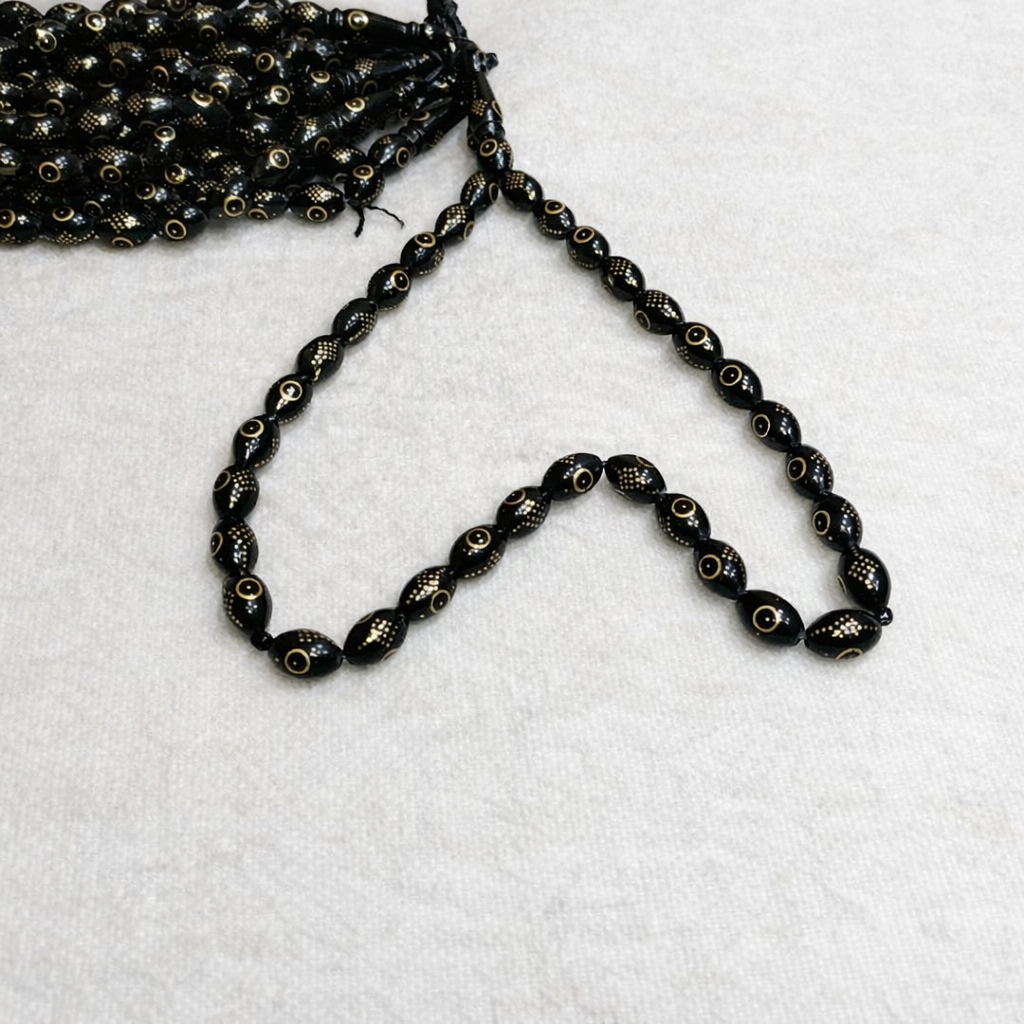 سبحة كوك بيضة حمام 33 خرزة مطعم نحاس مقاس 12 مللي - الصورة 3