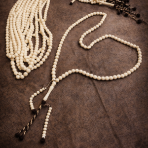 سبحة عضم جمل بلية 99 خرزة مقاس 8 مللي لضم افريقي