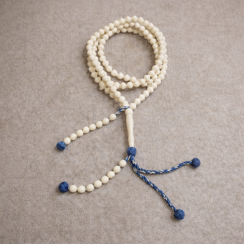 سبحة عضم جمل بقلاوة 99 خرزة مقاس 8 مللي تكتيل افريقي - الصورة 3