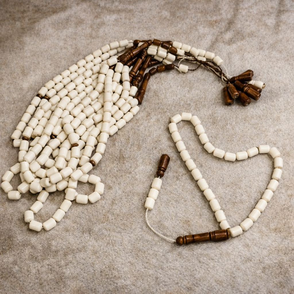 سبحة عضم جمل مطعم كوك براميلي 33 خرزة مقاس 10 مللي