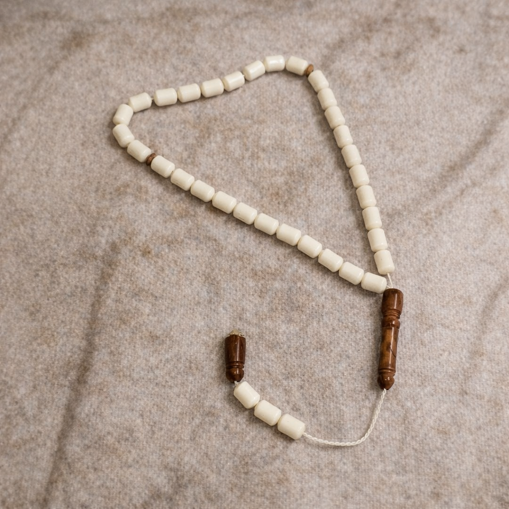 سبحة عضم جمل مطعم كوك براميلي 33 خرزة مقاس 10 مللي - الصورة 3