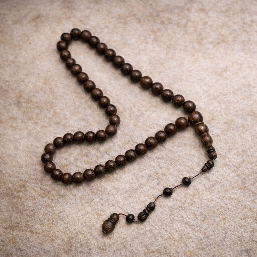 سبحة خشب فنجي بلية 45 خرزة مقاس 12 مللي - الصورة 2