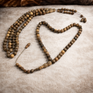 سبحة خشب اسود مجزع بلية 45 خرزة مقاس 12 مللي