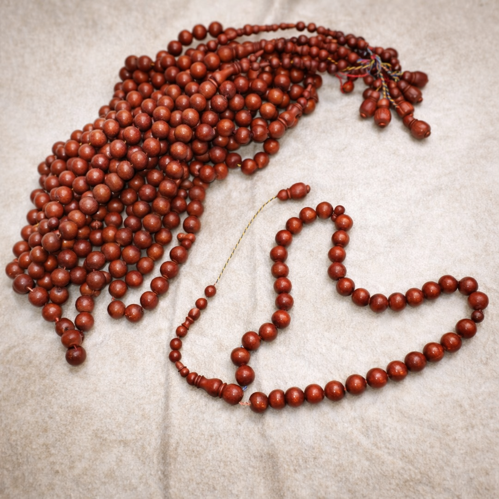 سبحة خشب الورد بلية 45 خرزة مقاس 12 مللي