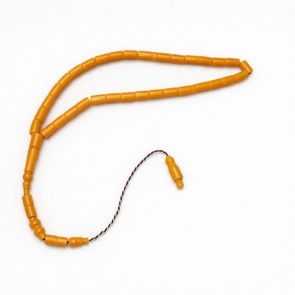 سبحة كاست امريكي برتقالي صب جديد براميلي 33 خرزة مقاس 12 مللي - الصورة 2