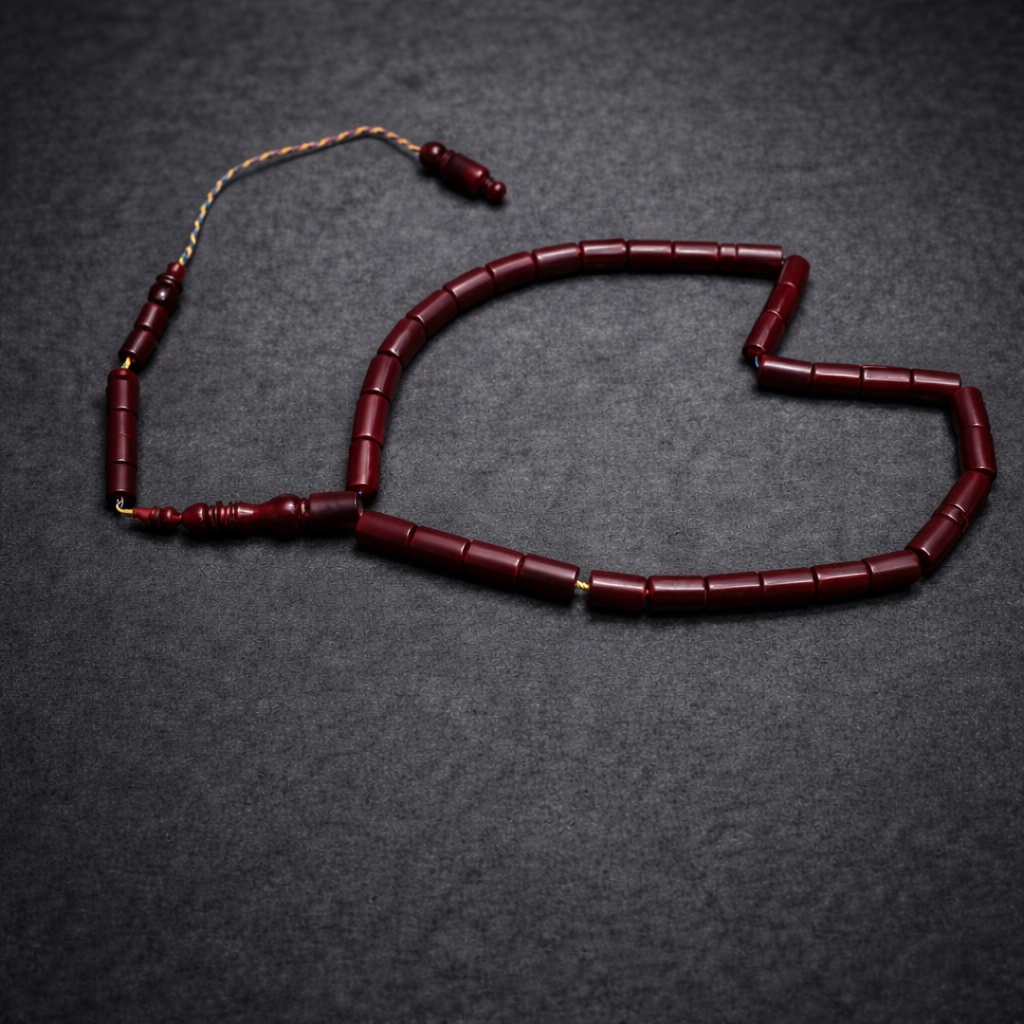 سبحة كاست امريكي صب جديد نبيتي براميلي 33 خرزة مقاس 12 مللي - الصورة 2