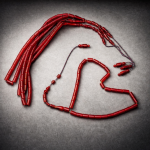 سبحة كاست امريكي صب جديد احمر براميلي 33 خرزة مقاس 12 مللي