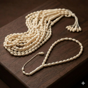 سبحة عضم جمل زيتونة 33 خرزة مقاس 10 مللي