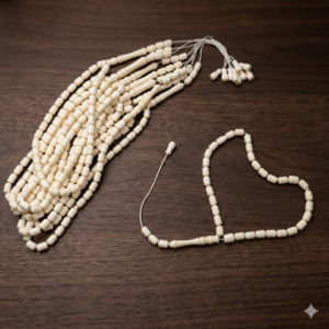 سبحة عضم جمل براميلي 33 خرزة مقاس 10 مللي