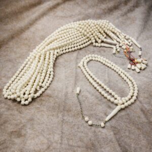 سبحة عضم جمل بقلاوة 99 خرزة مقاس 8 مللي