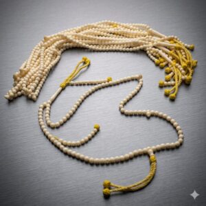 سبحة عضم جمل بلية 99 خرزة مقاس 8 مللي تكتيل افريقي